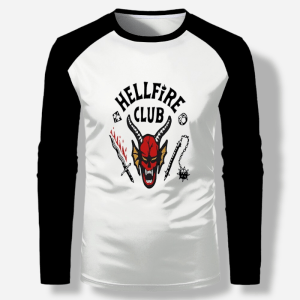 Hellfire Club Long-Sleeve T-Shirt — Stranger Things kids merch by Dripaku