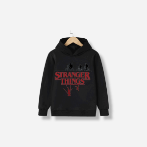 Stranger Things 4 Hoodie for Kids Black