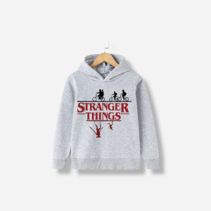 Stranger Things 4 Hoodie for Kids Gray