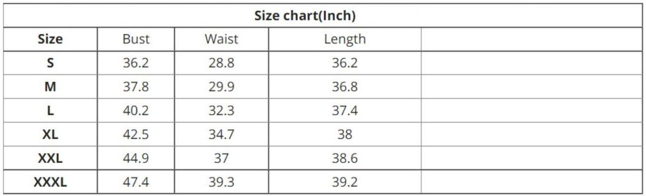 Adult Wednesday Addams Costume Size Chart