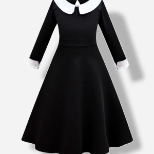 Wednesday Addams Dress for Kids — Wednesday Addams kids merch by Dripaku