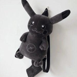 Black Pikachu Plush Backpack — Pokémon kids merch by Dripaku