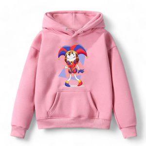 Pomni Hoodie for Kids — Amazing Digital Circus TADC kids merch by Dripaku