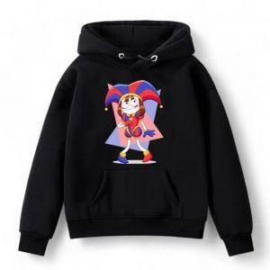 Pomni Hoodie for Kids side view — Amazing Digital Circus TADC kids merch