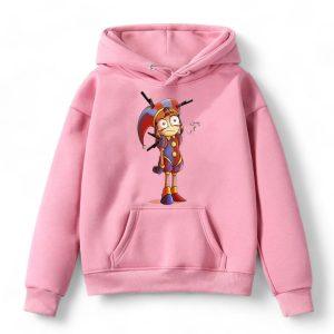 Pomni 3D-Print Hoodie — Amazing Digital Circus TADC kids merch by Dripaku