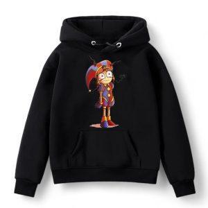 Pomni 3D-Print Hoodie side view — Amazing Digital Circus TADC kids merch