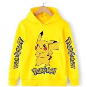 Pikachu Hoodie for Kids side view — Pokémon kids merch